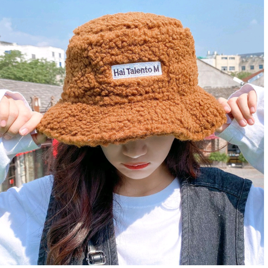 Mũ bucket lông cừu phong cách Hàn Quốc - 6