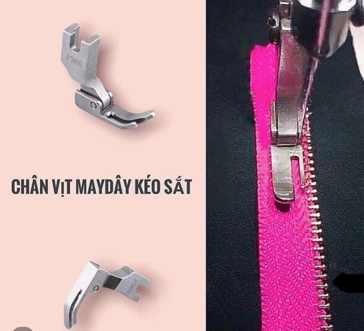 Chân vịt mẹ bồng con may mí nhỏ 3 ly P361 may dây kéo máy may 1 kim công nghiệp