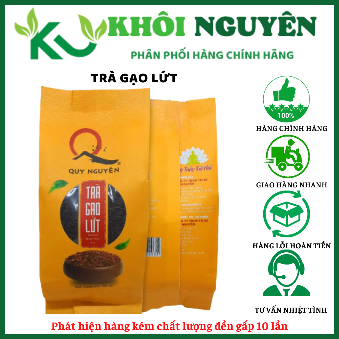 Trà gạo lứt Quy Nguyên gói 250g - chùa Long Hương