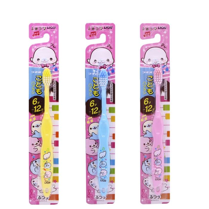 Bàn chải đánh răng lông mềm cho bé 6-12 tuổi lion - hàng nhật nội địa