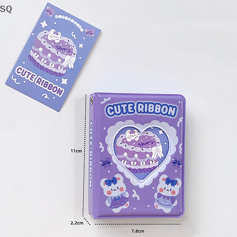 SQ Stationery [Flash Sale] 3 inch phim hoạt hình album ảnh đáng yêu photocard chủ Kpop thần tượng đuổi Bộ sưu tập Cuốn Sách Bánh gấu in Instax Mini Album