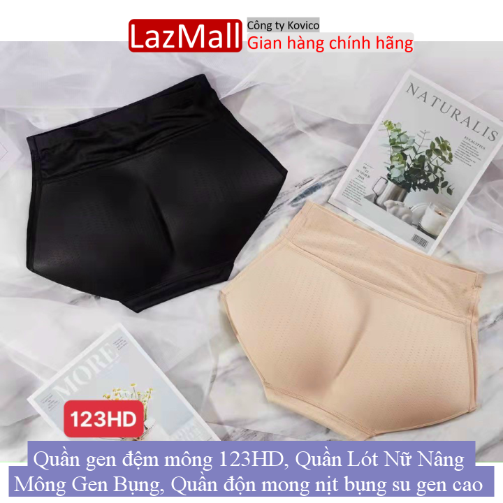 Quần gen đệm mông 123HD, Quần Lót Nữ Nâng Mông Gen Bụng, Quần độn mong nịt bụng su gen cao cấp