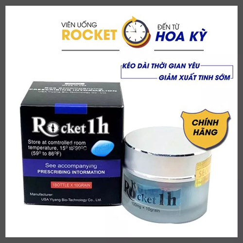Viên uống R0cket 1h, Tăng cường sinh lý, Kéo dài thời gian & Chống xuất tinh sớm - Hộp 10 viên