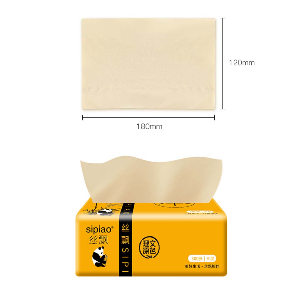 set 10 gói giấy ăn gấu trúc siêu dai, an toàn khi sử dụng, giấy ăn sợi tre an toàn không chất tẩy trắng 3