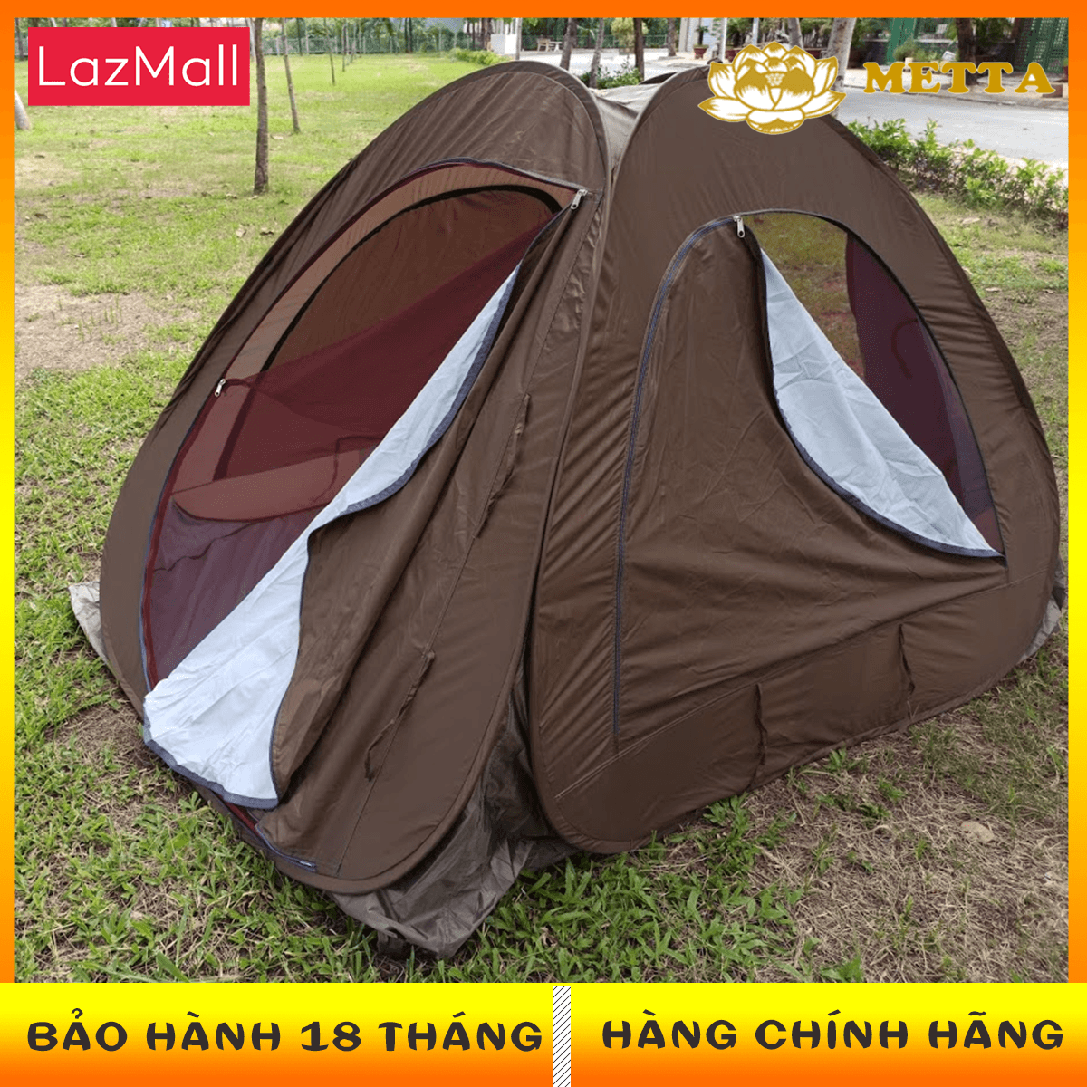 Lều Phượt, Lều cắm trại ngoài trời lều phượt du lịch 4 cửa 2 Lớp 1m5x2m - Bảo Hành 18 tháng - Hàng Xuất Khẩu