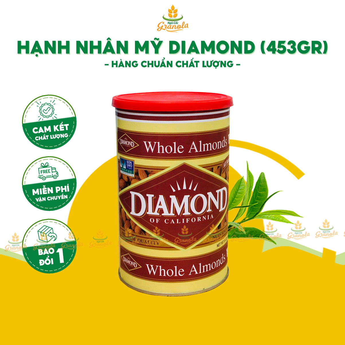 【MỚI 】Hạnh Nhân Mỹ Diamond Rang Bơ Giòn - Hàng Cao Cấp Dùng Tặng Quà Hết Sẩy - (Hạt Ngon)