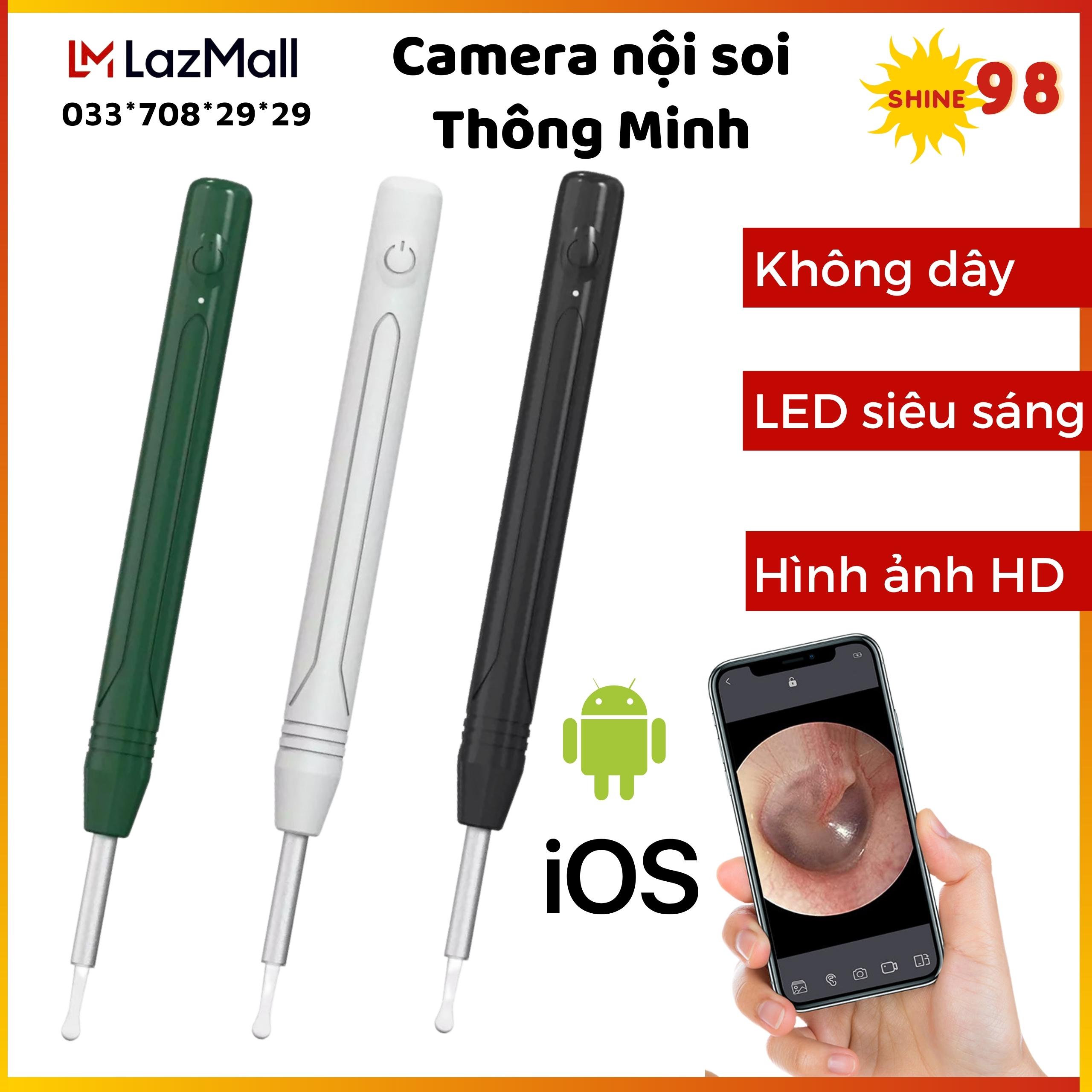 Camera Nội Soi Tai Siêu Nét Đi Kèm Bộ Đầu Lấy Ráy - Thiết kế Thông Minh, Nhỏ Gọn, Chống nước , Đèn Led Có Thể Điều Chỉnh Độ Sáng - Bộ Lấy Ráy Tai, Máy Hỗ Trợ Lấy Ráy Tai Giá Rẻ, Camera Soi Lấy Ráy Tai - Phân phối bởi H7 Family