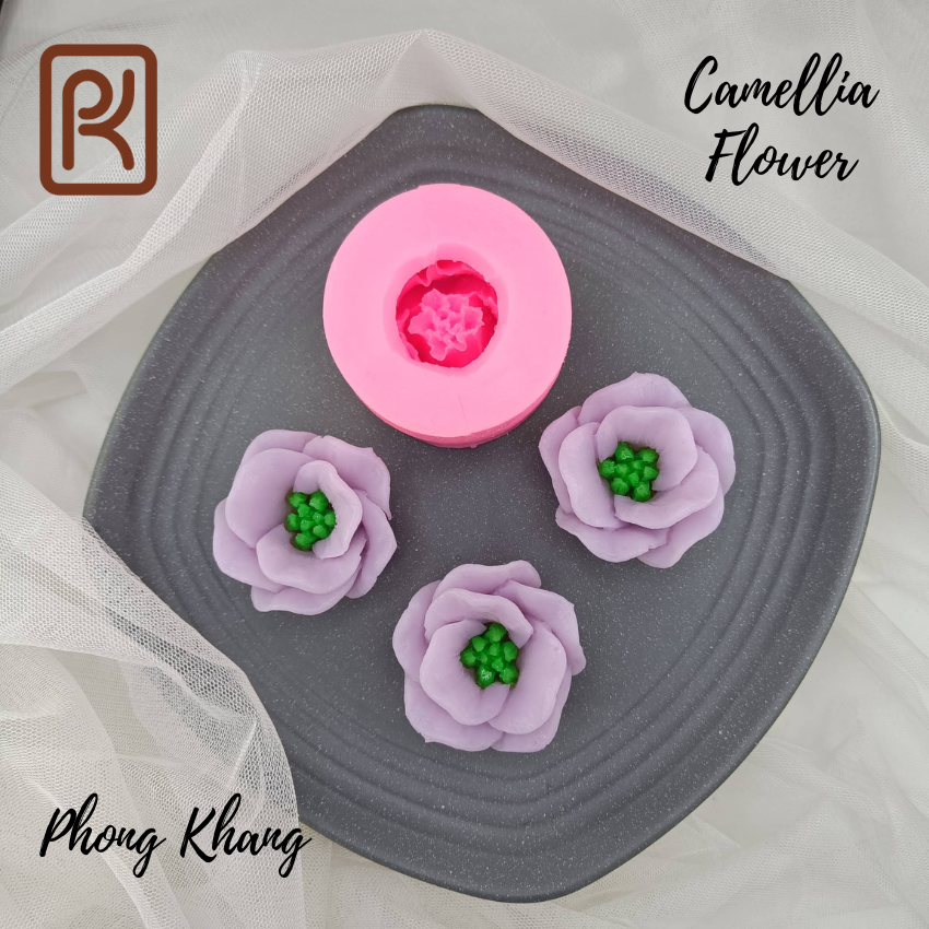 Khuôn silicon 4d Phong Khang làm rau câu hoa trà