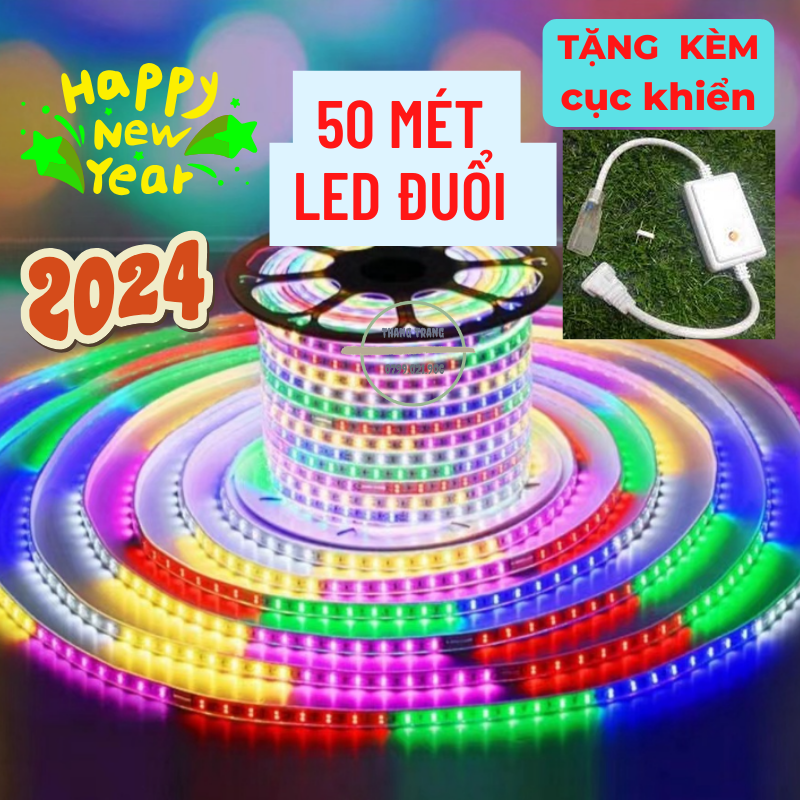 50M Đèn led trang trí, Đèn led dây 2835SMD, dây đèn trang trí 5M,10M,15M,20M TẶNG NGUỒN CHỚP, đèn led 1 hàng hắt trần,trang trí decor phòng, trang trí cây, trang trí tết chống nước