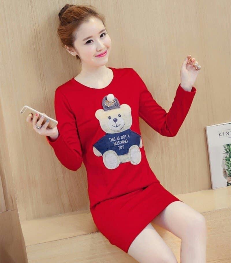 [HCM]Đầm bầu thu đông tay dài có túi