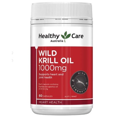 Viên Uống Dầu Cá Nhuyễn Thể Healthy Care Wild Krill Oil 1000mg Hỗ Trợ Sức