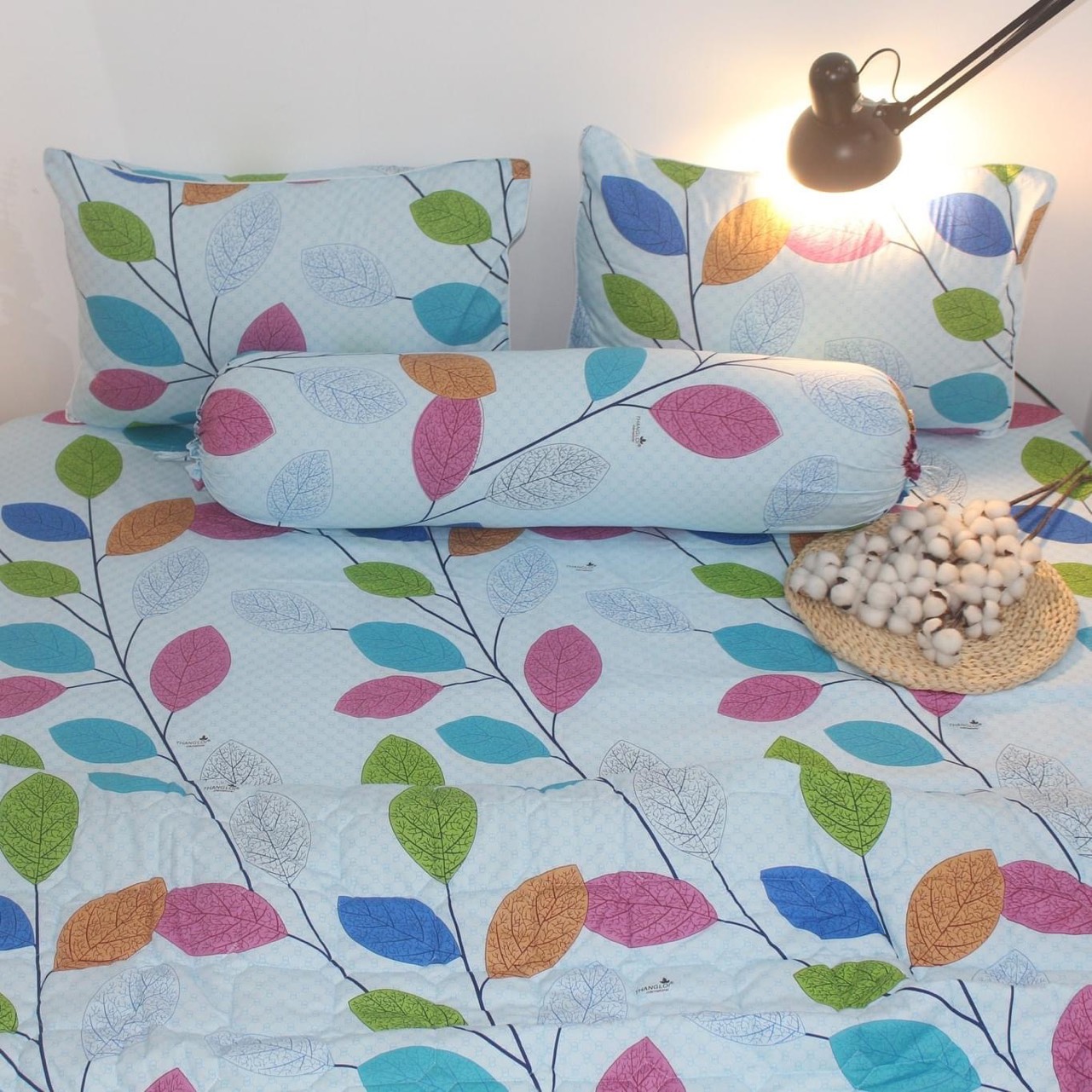 Bộ ra nệm thắng lợi chính hãng 100% chuẩn logo 4 món| drap coton thắng lợi , mềm mịn, không xù lông