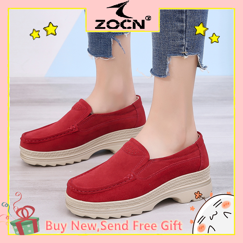 Đế Xuồng ZOCN Giày Lười Nữ Cao Gót Hàn Quốc Giày Cao Gót Đế Xuồng Thoải Mái Sành Điệu