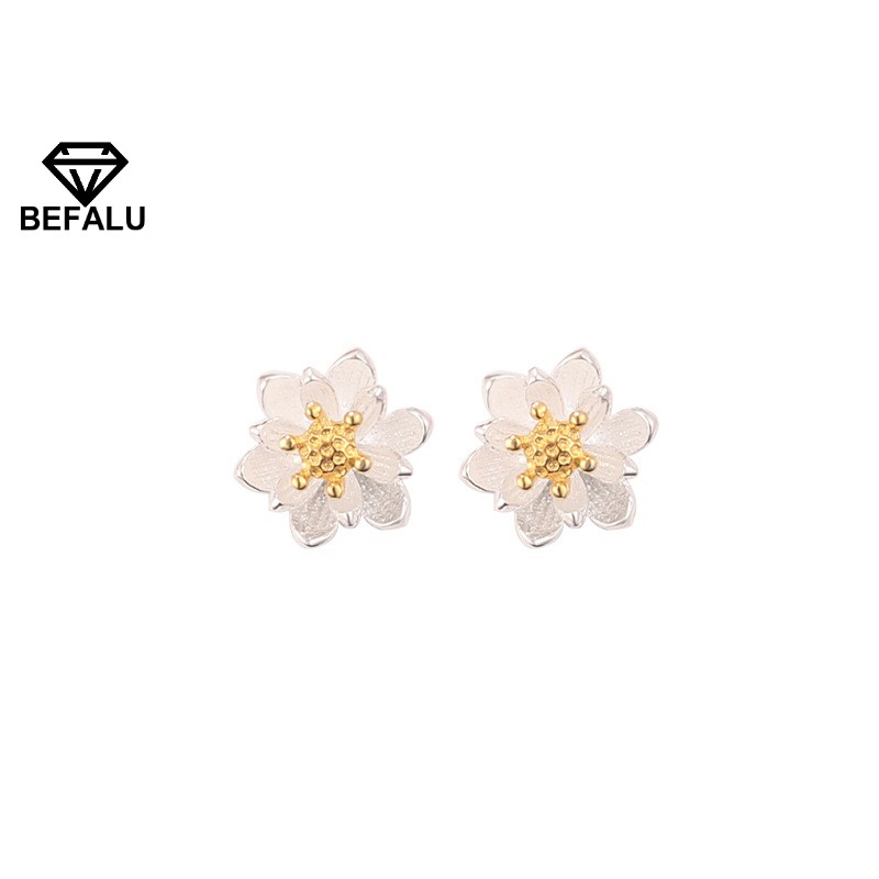 Bông tai nữ tròn bạc thật phong cách hàn quốc bt36 - befalu