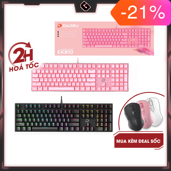 Bàn phím cơ gaming dareu ek810 full size - hàng chính hãng