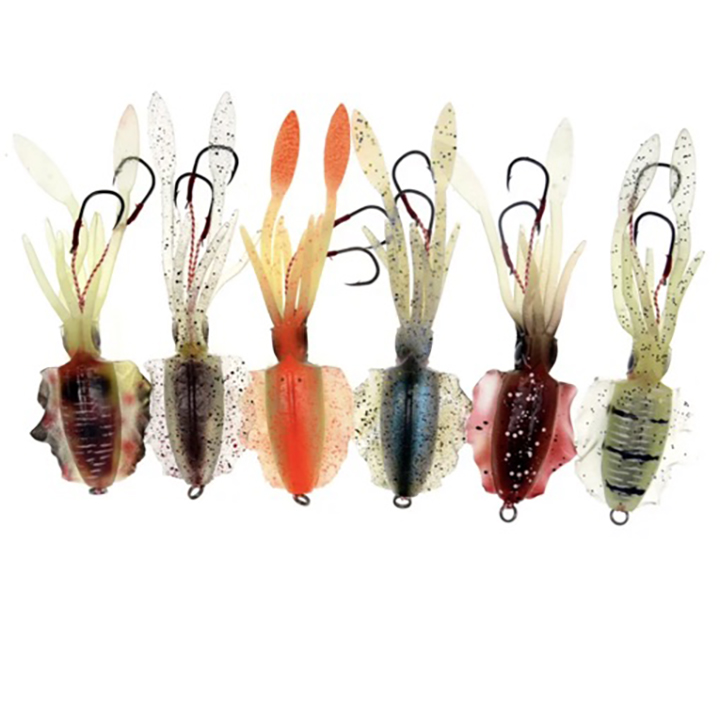 Mồi giả câu cá biển, MỒI MỰC MỀM DẠ QUANG Sát thủ săn cá hồng cá mú.