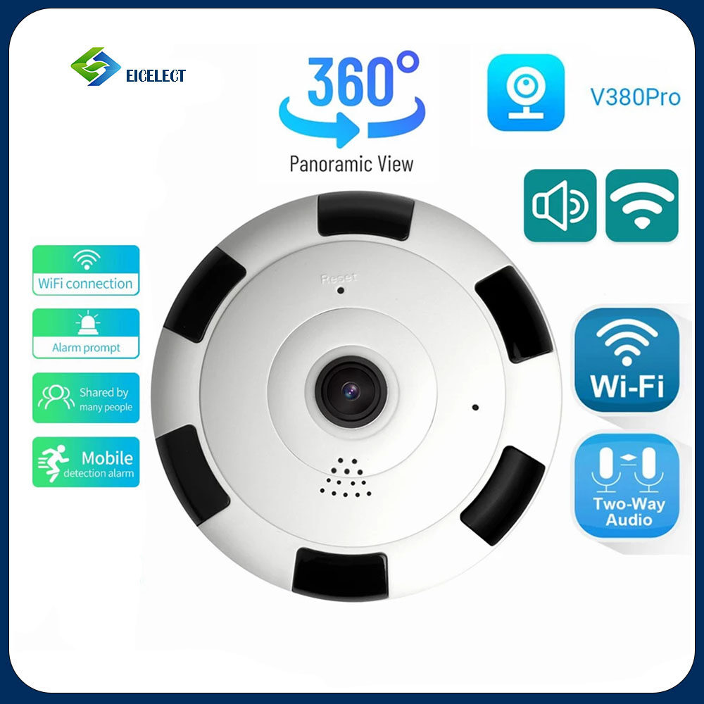 Camera ốp trần VR360 panorama đàm thoại 2 chiều quan sát toàn cảnh - camera wifi cài đặt lắp đặt đơn giản