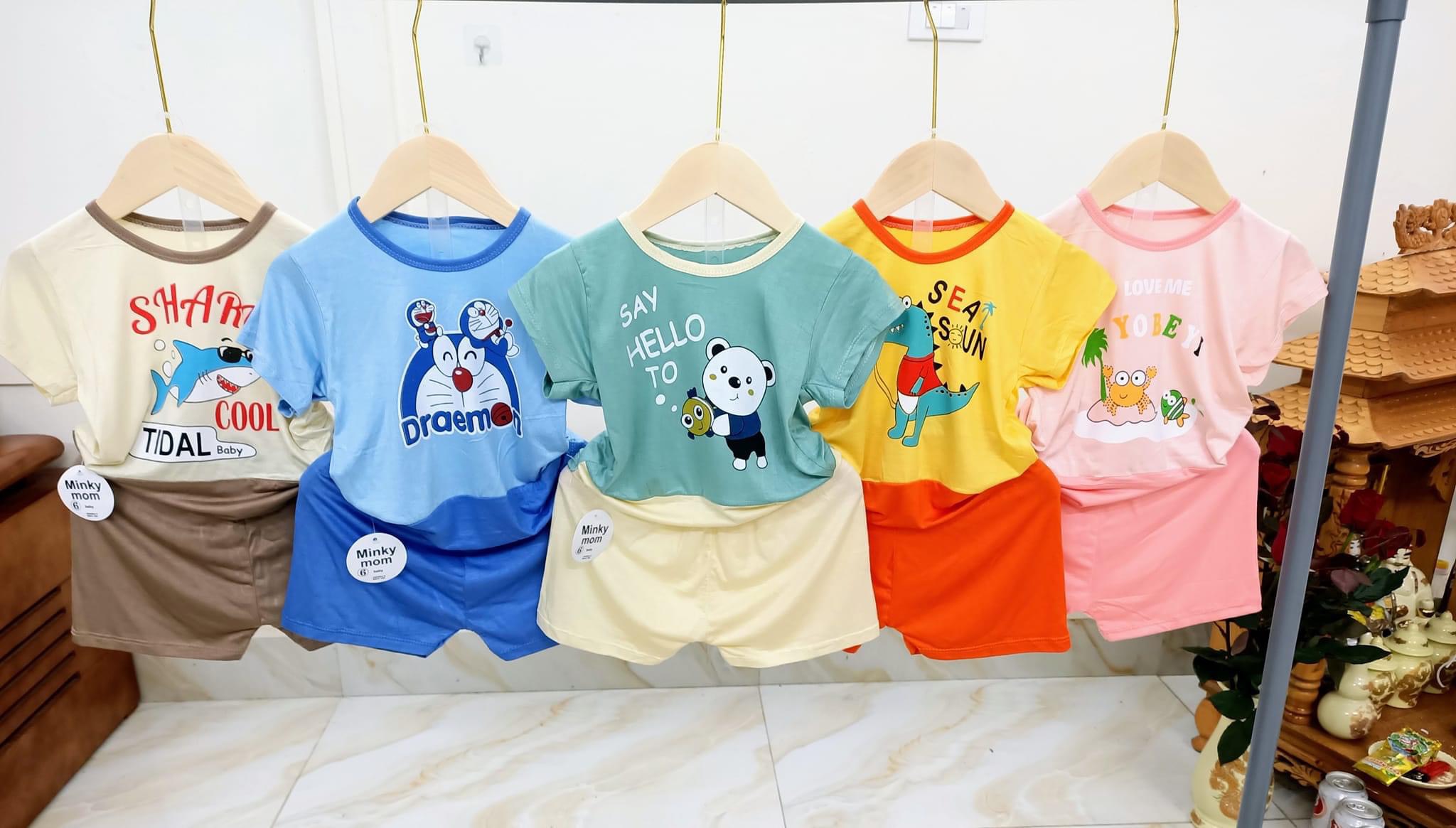 Bộ thun lạnh cộc tay size đại cho bé từ 15-25kg