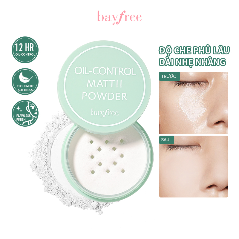 Bayfree Phấn Phủ Dạng Bột Không Dầu Trọng Lượng Nhẹ Lâu Trôi 32g