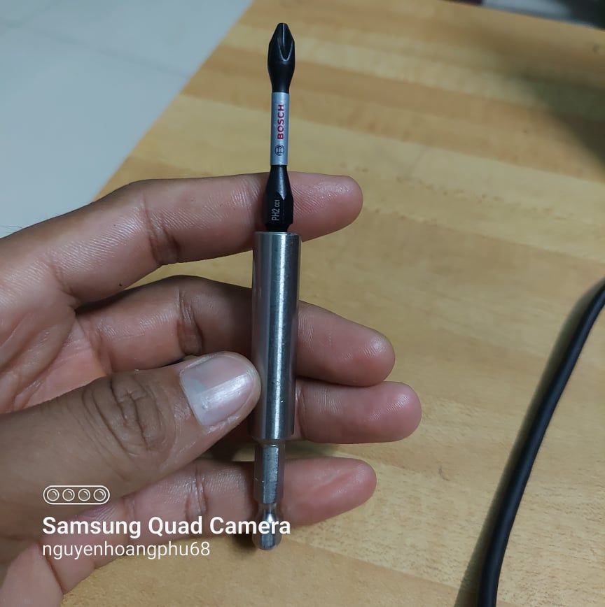 Đầu nối vít inox 6.36mm dài 7.5mm và mũi vít ph2