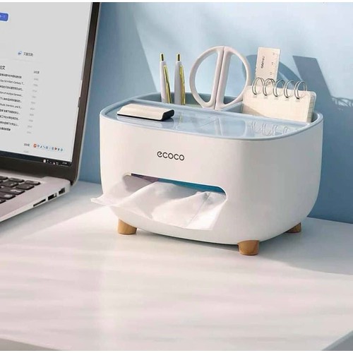 Hộp đựng giấy ăn đựng điều khiển đa chức năng để bàn Ecoco - E1602