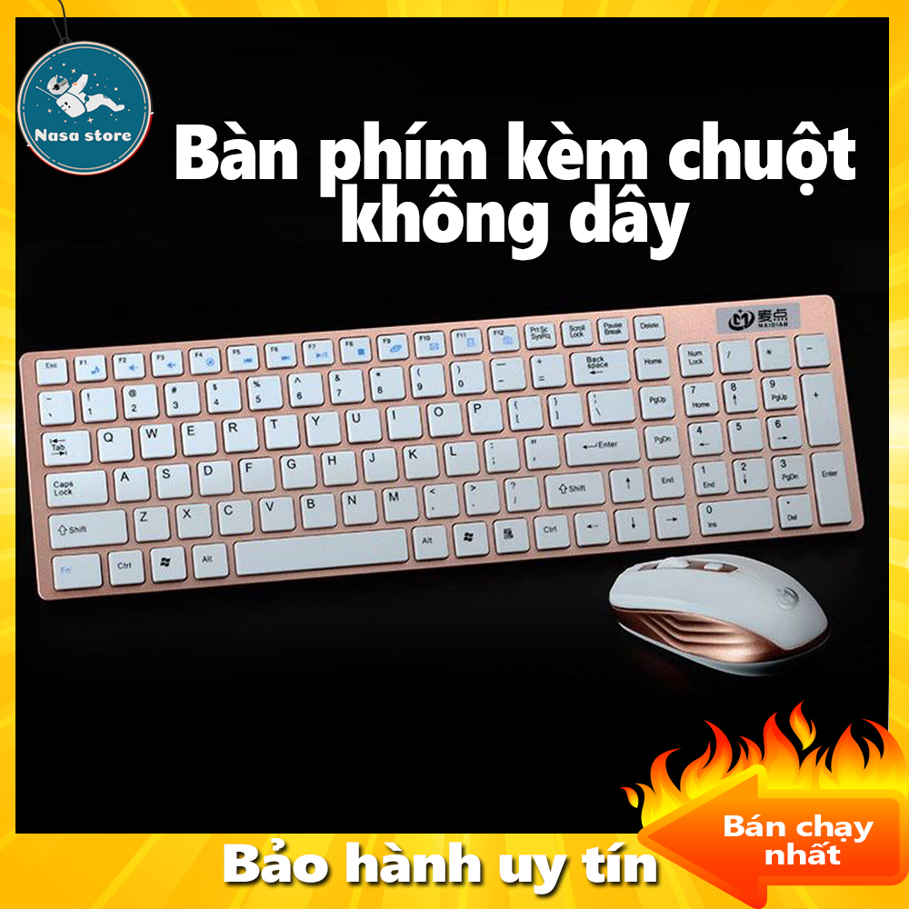 Bàn phím bluetooth, Bàn phím kiêm chuột không dây, Bàn phím kèm chuột máy tính MD -260 cao cấp, thiết kế sang trọng, tình tế