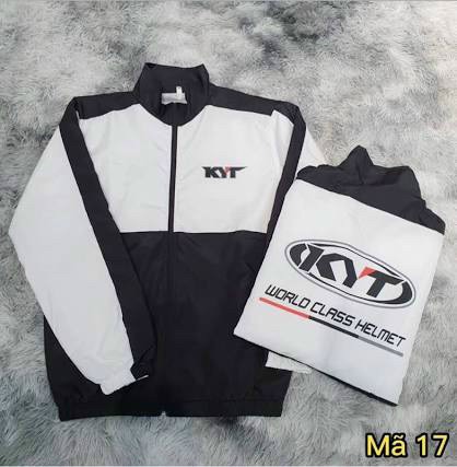 Áo khoác dù Nam Nữ logo in chữ KYT phối màu nổi có túi trong tiện lợi phong cách thể thao TS