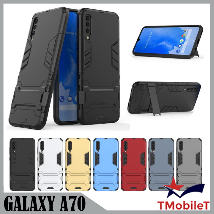 Samsung Galaxy A70 Ốp Lưng iRon Man Chống Sốc Bảo Vệ Điện Thoại Có Chân Chống Xem Video - Màu Đen