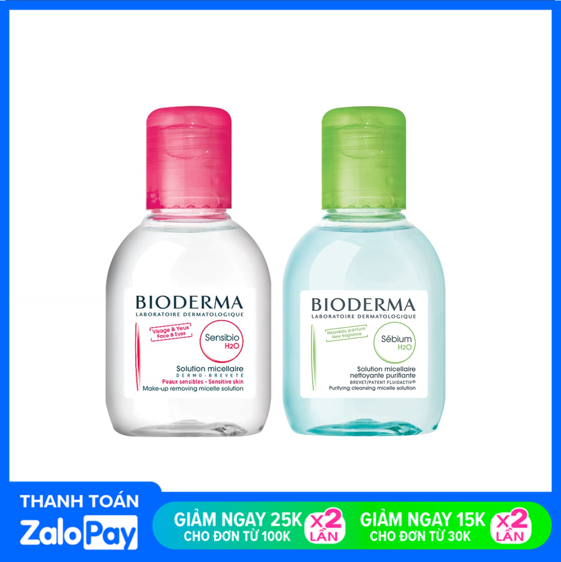 Nước tẩy trang bioderma micellar water 100ml - pháp