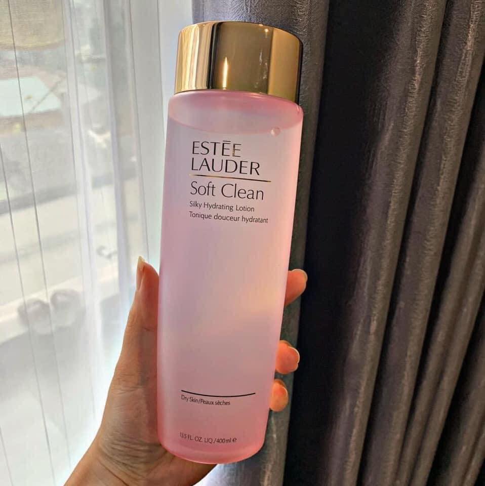 Nước hoa hồng dành cho da khô - estee lauder soft clean silky hydrating lotion