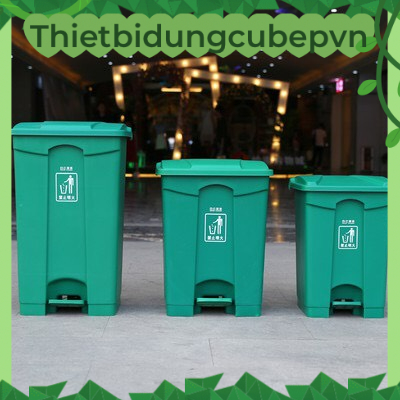 Thùng rác nhựa đạp chân baiyun 30l / 45l / 68l / 87l - màu xanh lá / xám /vàng cao cấp.
