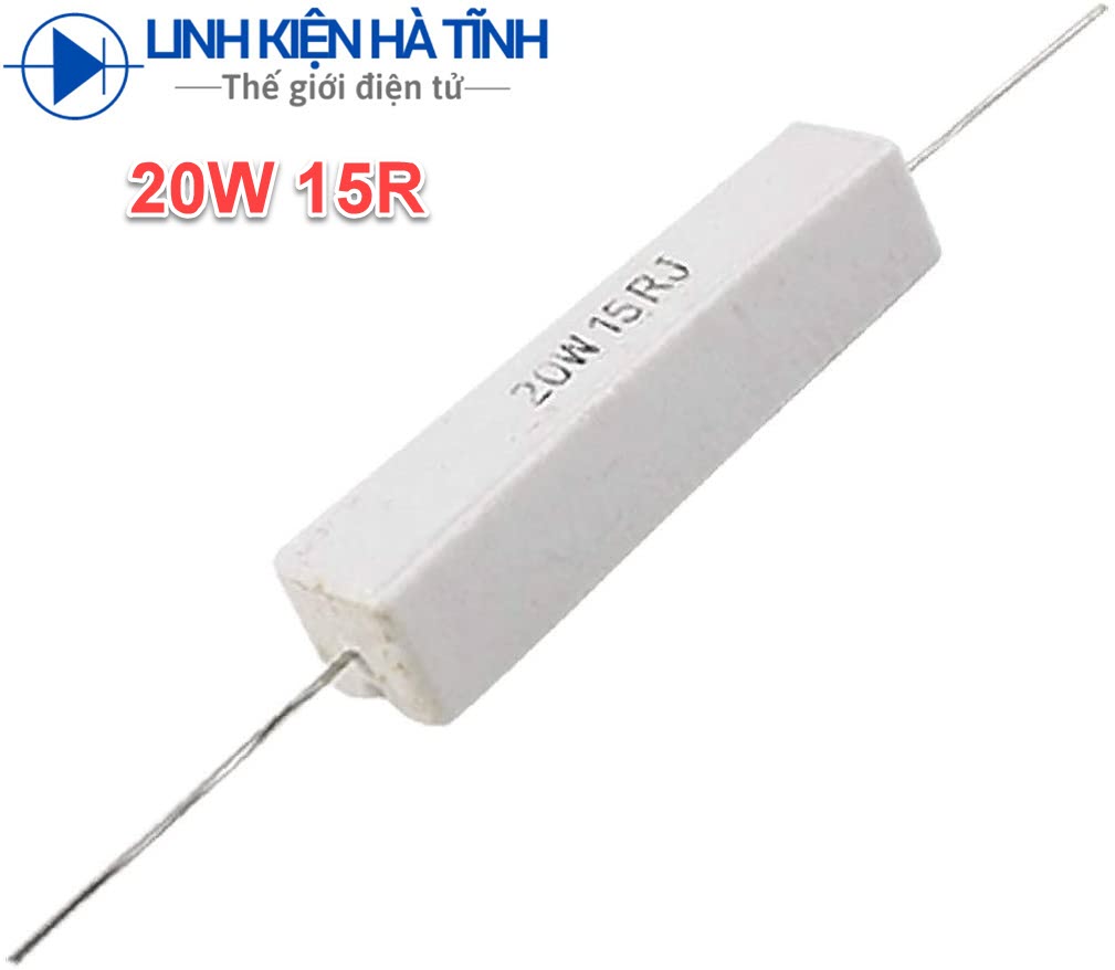 5 con trở sứ trở công suất 20w 15r 15ohm 20w