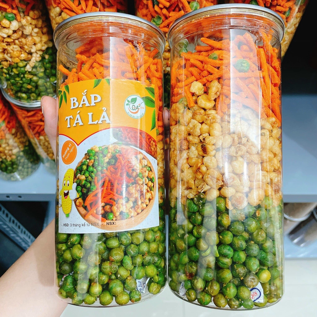 Bắp tá lả, bắp mix vị, bắp tả lả siêu ngon, đồ ăn vặt sạch hủ 350g, đồ ăn vặt nhà Gấu