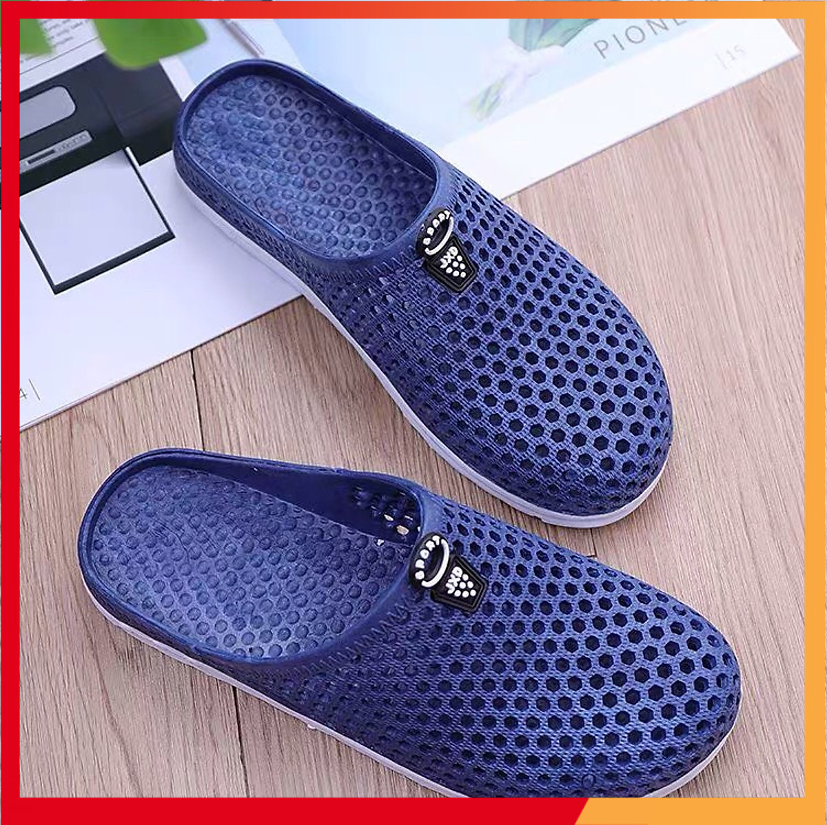 Dép sục dẻo lỗ tổ ong bít mũi nam nữ