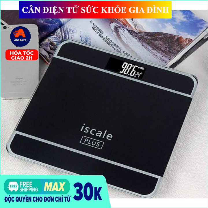 Cân sức khỏe, Cân điện tử mặt kính cường lực MJ-25 180kg vuông nhiều màu-Cân sức khỏe kính cường lực- Tự động ngắt-nhỏ gọn đặt bất cứ đâu trong nhà + Tặng kèm thước dây