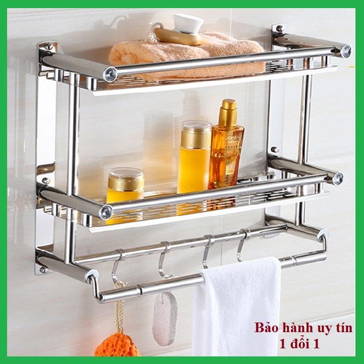 Kệ để đồ nhà tắm 2 tầng, inox 304, kích thước 40x15x38