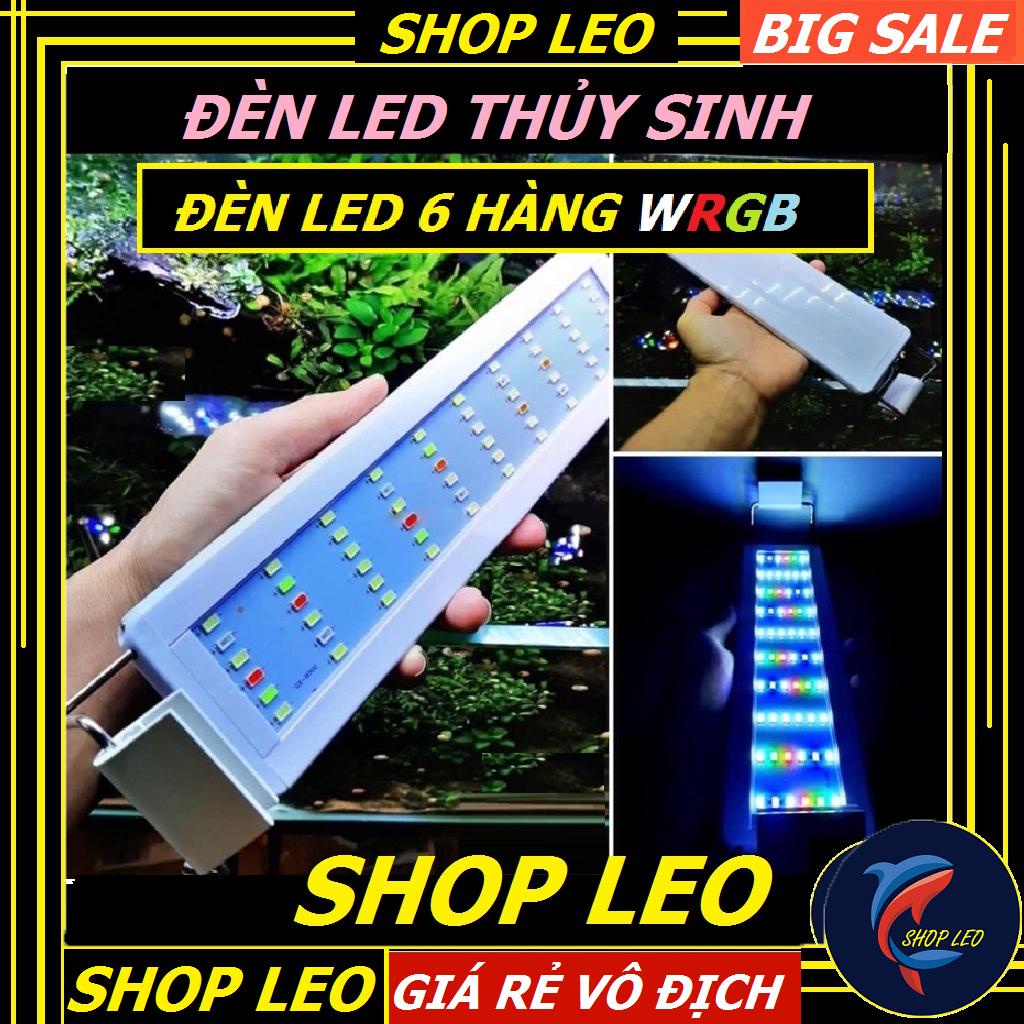 Đèn led WRGB 6 hàng led - đèn bể thủy sinh - hồ cá cảnh - phụ kiện thủy sinh - shopleo