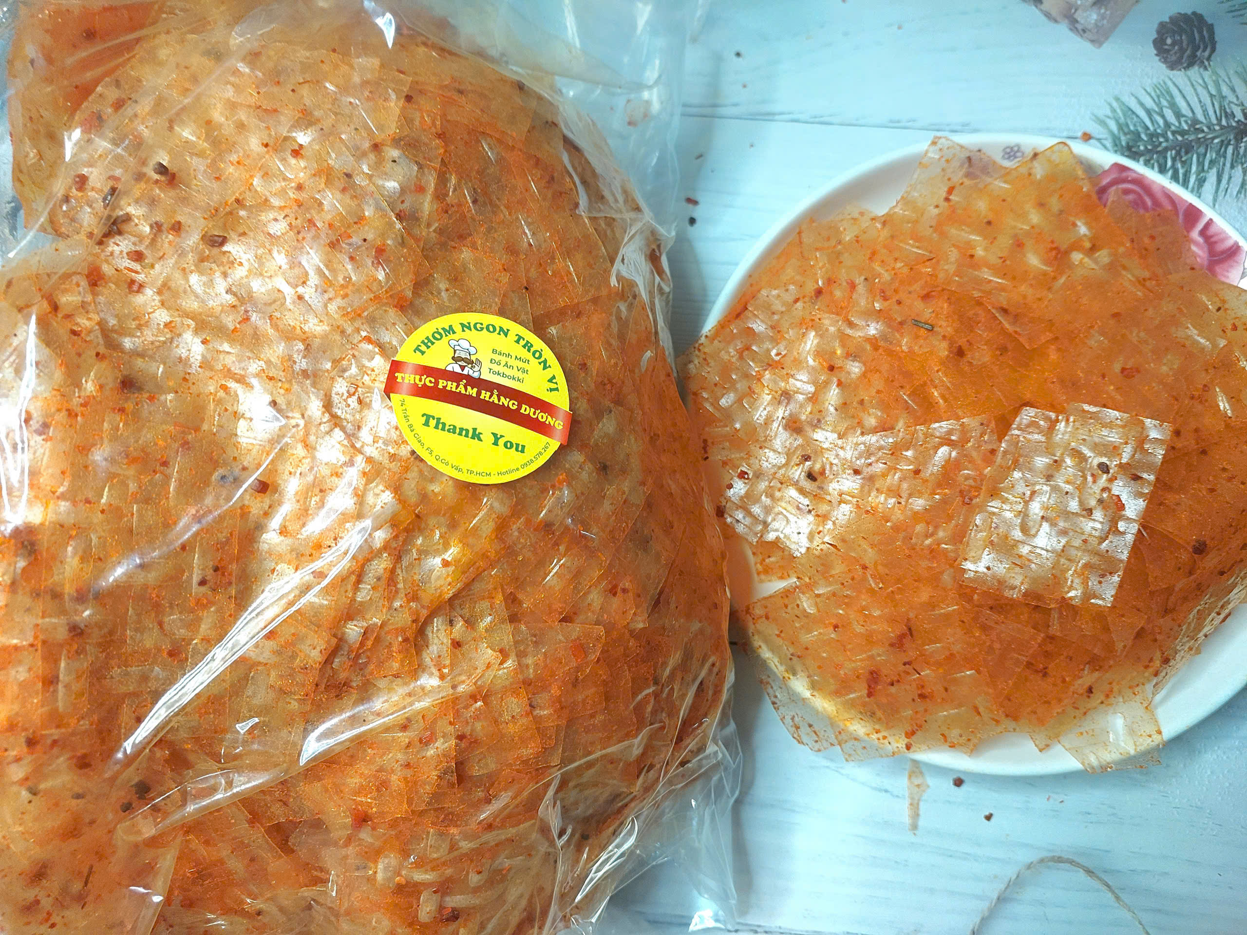 500g bánh tráng trộn sa tế tỏi khô bò cực ngon_Doanvatgiasi