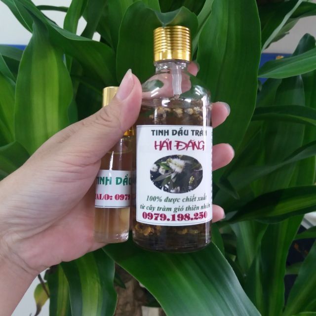 Tinh dầu tràm nhà nấu 100ml- tràm thậtkhông ngâm hoa nén