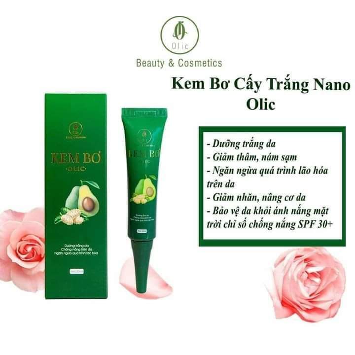 Kem Bơ Olic Nano cấy trắng hàng chuẩn công ty - bay nám, tàn nhang, chống nắng SPF 30++