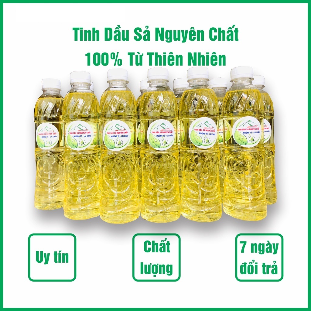 Tinh dầu sả nguyên chất thơm, khử mùi, đuổi côn trùng - tinh dầu xả mường tè, lai châu