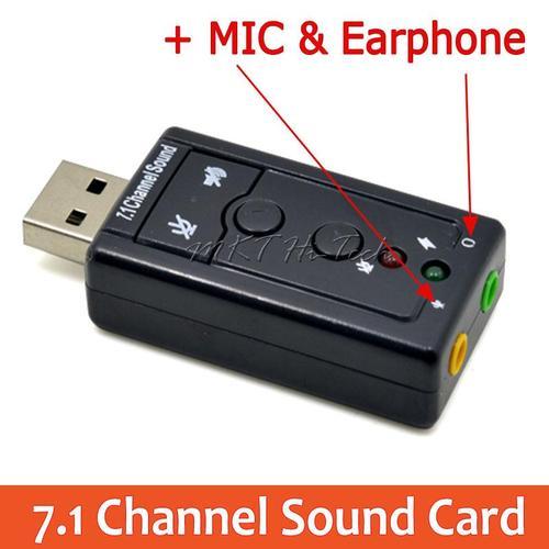 Usb soud 7.1 chuyển đổi usb ra chân tai nghe, loa tương thích với usb 2.0. bảo hành 3 tháng