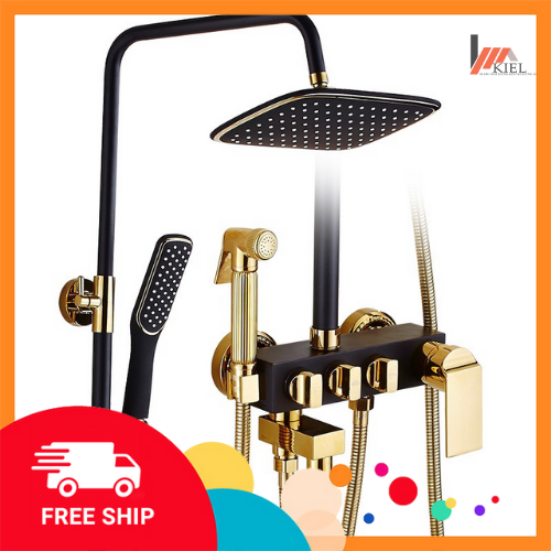 Sen cây tắm đứng đồng mạ tĩnh điện đen hàng chính hãng cao cấp bảo hành 2 năm .