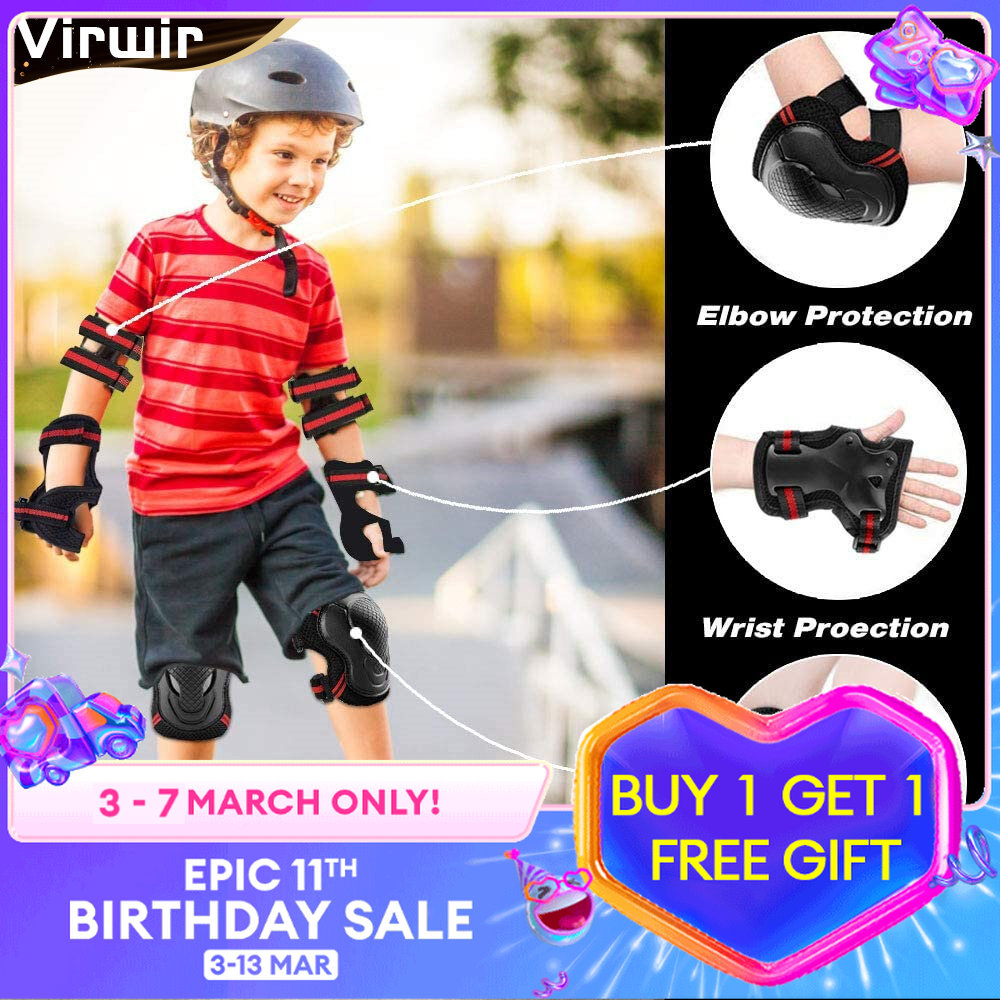 6 cái/bộ Skateboard Ice Roller trượt băng thiết bị bảo vệ khuỷu tay Pads bảo vệ cổ tay đi xe đạp cưỡi bảo vệ đầu gối cho trẻ em nam giới phụ nữ