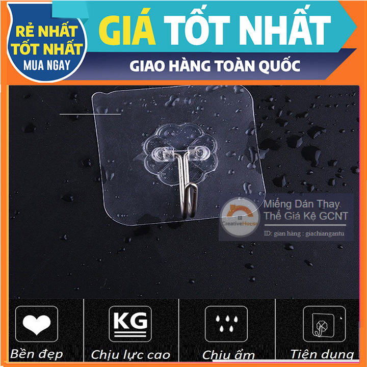 Bộ 10 móc dán tường cường lực ( 10 cái )