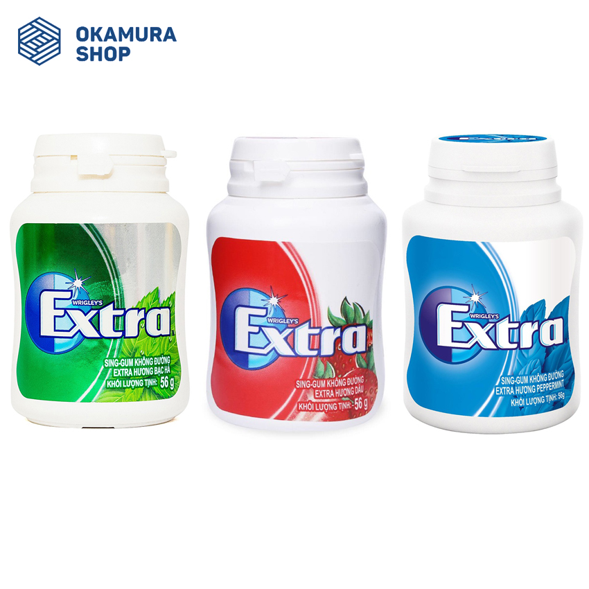 [HCM]KẸO SINGUM EXTRA KHÔNG ĐƯỜNG 56g (Có 3 mùi)
