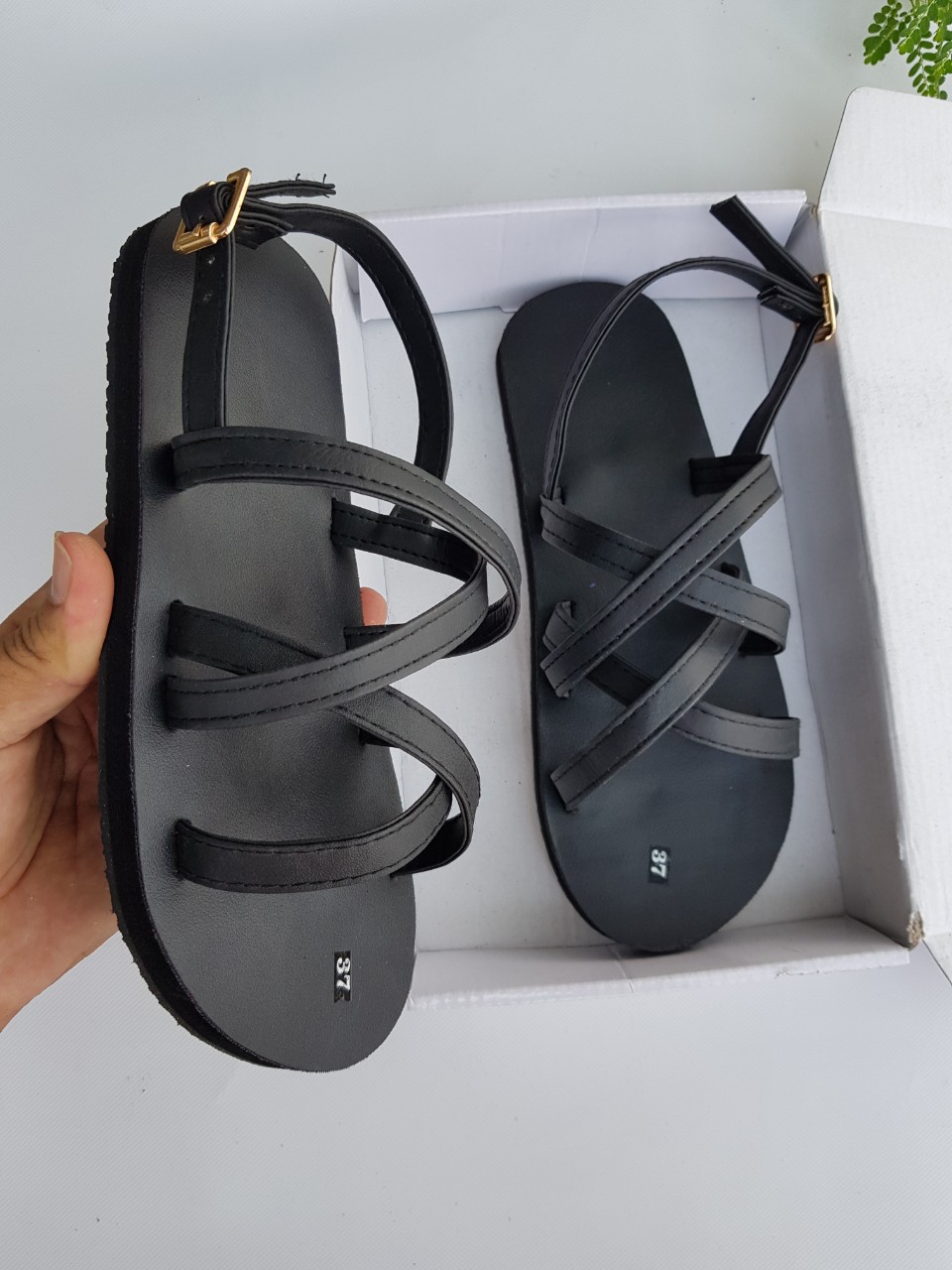 Sandal đồng nai xăng đan nữ đế đen quai đen size từ 34 nữ đến 42 nữ