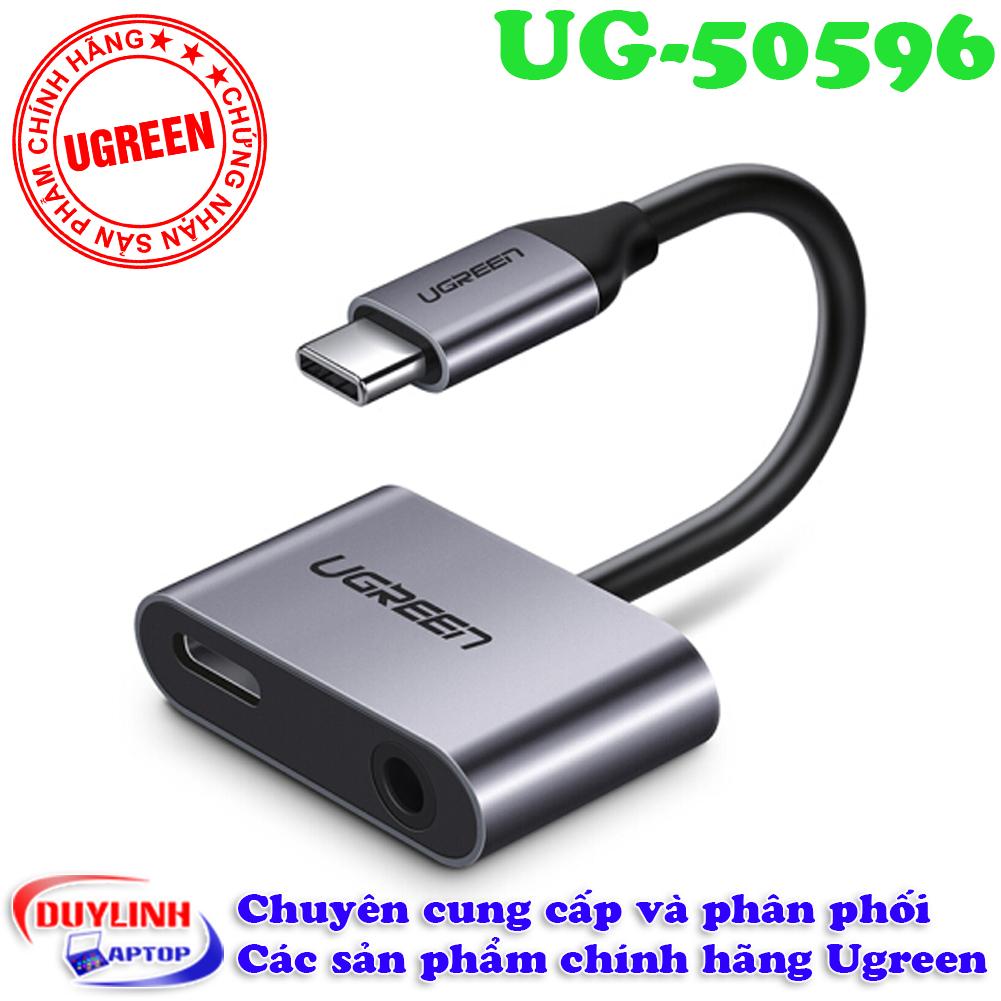 Cáp usb type c to audio 3.5mm và cổng sạc ugreen 50596