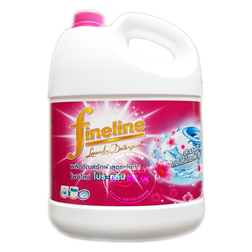 Nước giặt xả FineLine 3000 ml màu Đỏ đậm đặc - Thái lan