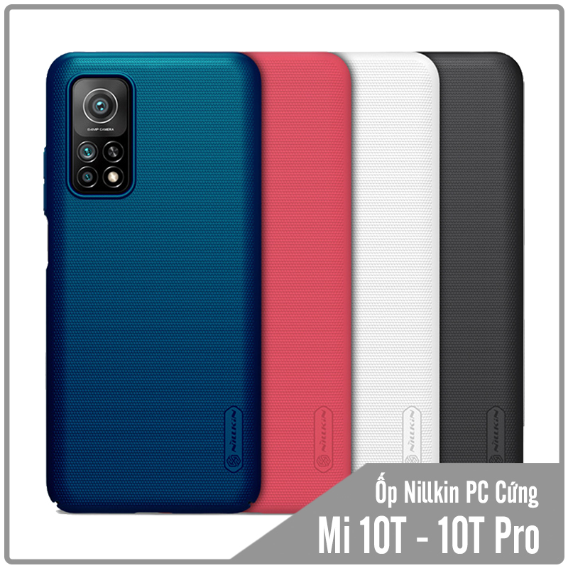 Ốp lưng cho Xiaomi Mi 10T - Mi 10T Pro nhựa PC cứng Nillkin , Vân nhám , chống vân tay